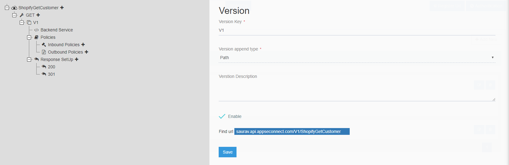 Proxy Api Edit Screen