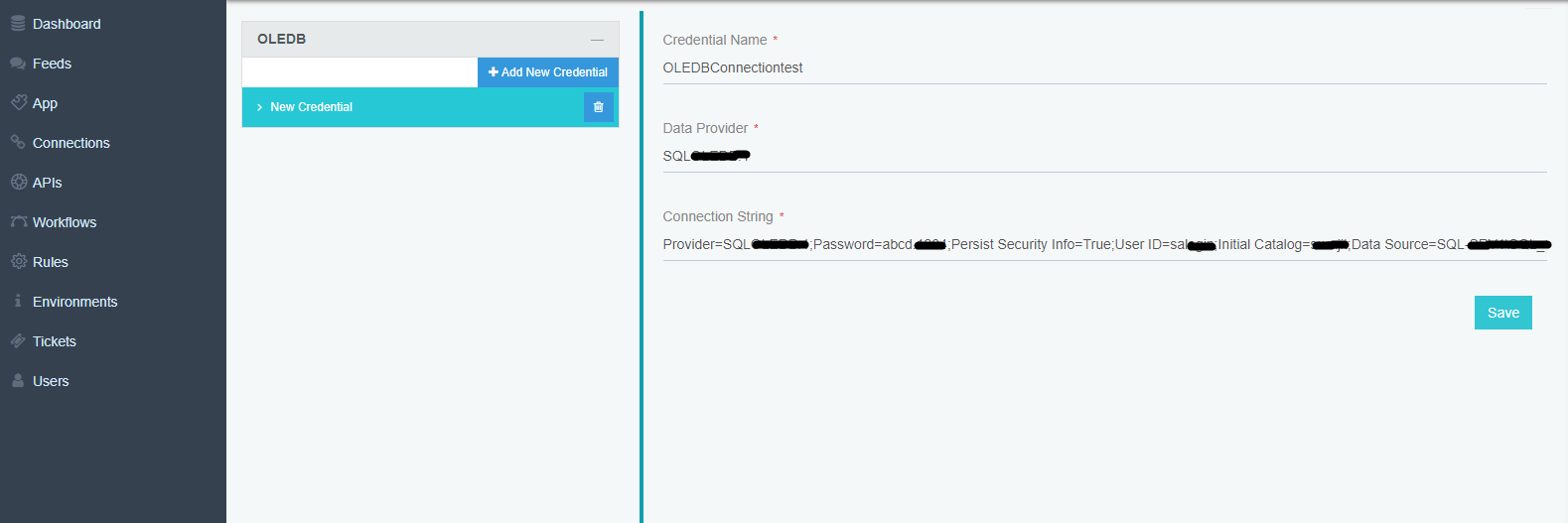 Oledb-Cloud-Credential-Input2