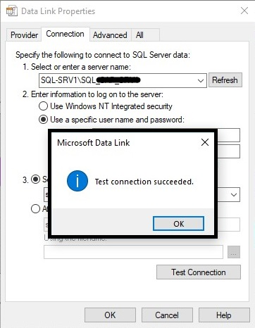 OledbAdapter-OP-TestConnectionSuccess