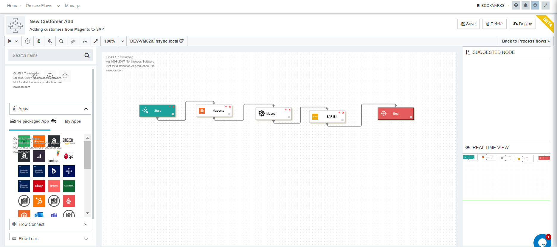 componentsofprocessflow designer panel