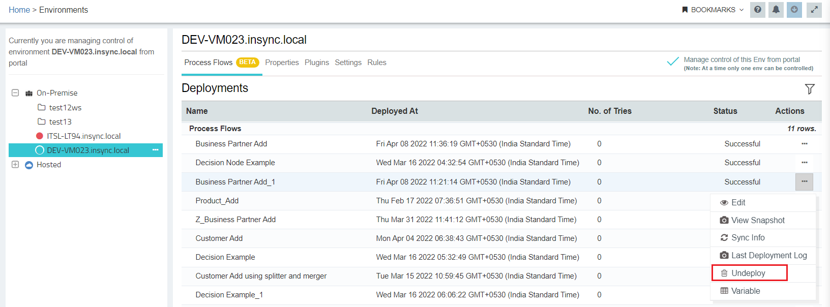 Processflow Undeploy2