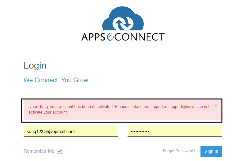 Request Deactivation2
