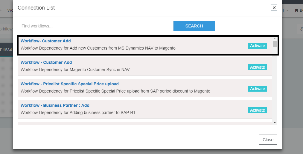 ActivateWorkflow-Connectionlist